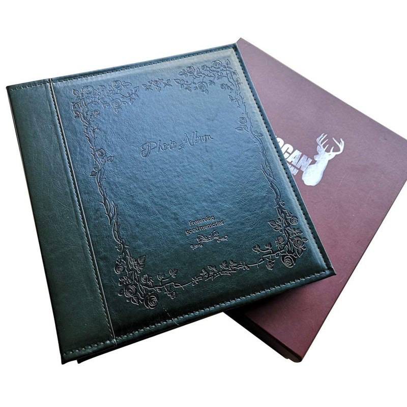 TOTOCAN Large Photo Albums 5x7 360 Pockets, Holds 360 5x7 Photos with Writing Space Memo, Extra Large Capacity Picture Album with Vintage Leather Cover, Family, Baby, Wedding, Travel Photo Book (DarkGreen) - Image 5